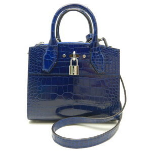 LOUIS VUITTON City Steamer MINI Crocodile Sapphire Handbag - Picture 8 of 8